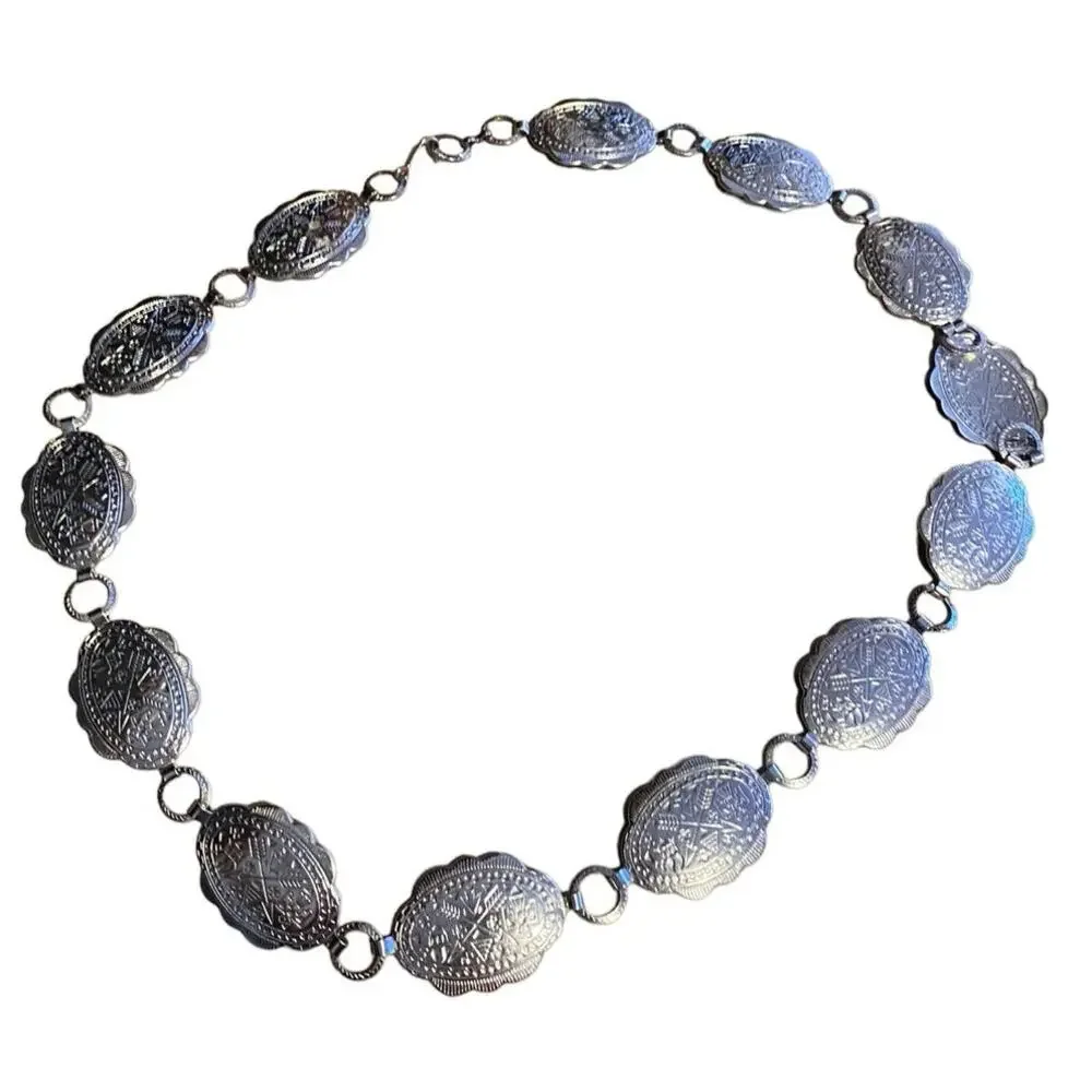 Women's Silver Metal Fashion Belt 26-32